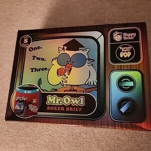 Mr. Owl Tootsie Roll Pop Happy Boxer Brief Men's Underwear Sizes Small